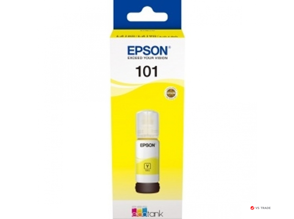Контейнер с желтыми чернилами Epson C13T03V44A 70ml, желтый/ЖЕЛТАЯ НАКЛЕЙКА