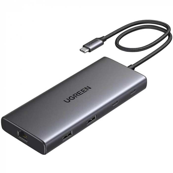 HUB CM639 USB-C to USB-A 3.2+USB-A 3.0+2*USB-C 3.2+2*HDMI+RJ45 Gigabit+SDamp;TF +PD port Converter 45380
