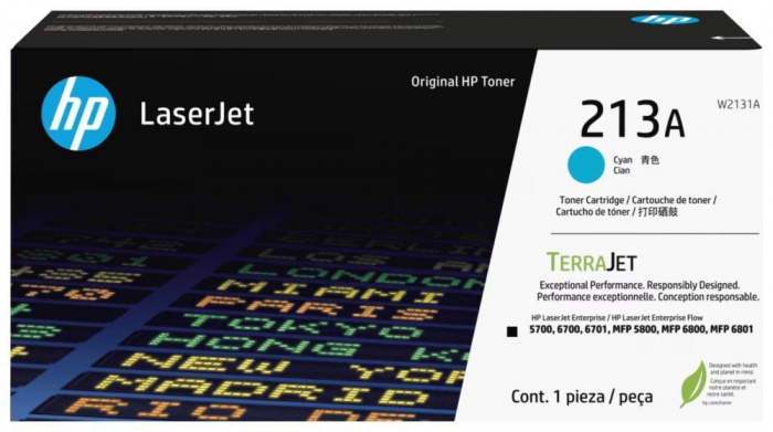 Картридж лазерный HP W2131A 213A Cyan LaserJet Toner, на 3000 страниц