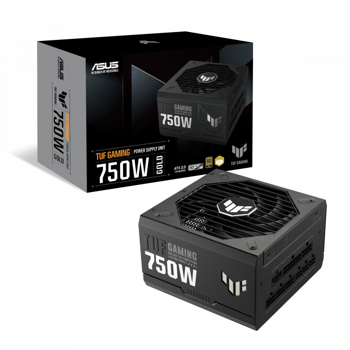 Блок питания ASUS TUF-GAMING-750G, full modular, ATX12V/80Plus Gold, ATX 3.0, BLACK