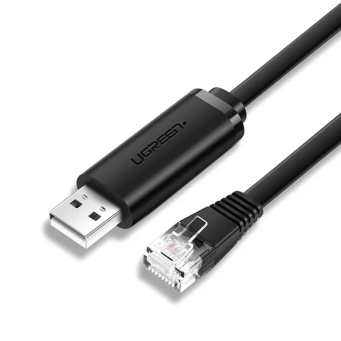 Кабель UGREEN CM204 USB 2.0 to RJ45 Console Cable 3m 60813
