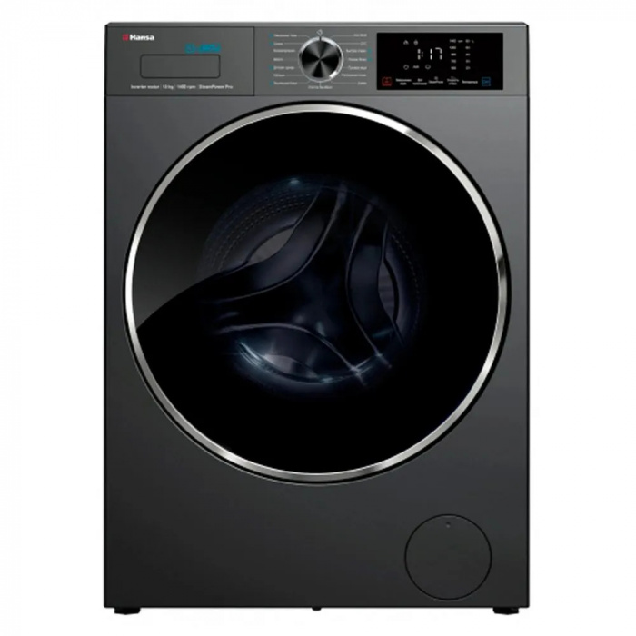 Стиральная машина Hansa, 10 кг, глубина 52 см, Grey WHB10140G