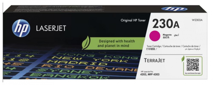 Картридж лазерный HP W2303A 230A Magenta LaserJet Toner, на 1800 страниц