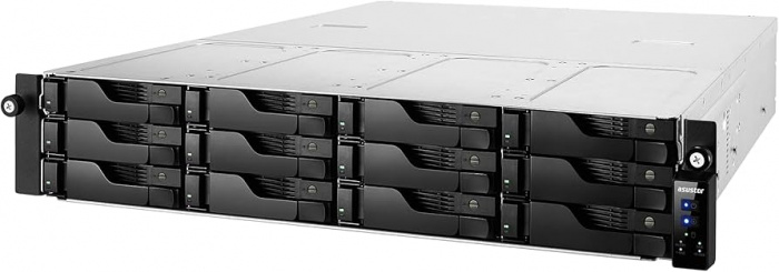 Сетевое хранилище ASUSTOR AS6512RD, 12 Bay NAS, Quad-Core 2.1GHz CPU, 2.5GbE Port, 8GB RAM DDR4, 2U + RAIL