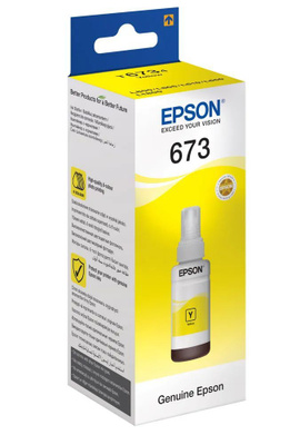 Контейнер с чернилами Epson C13T67344A L800 Yellow ink bottle 70ml/ЖЕЛТАЯ НАКЛЕЙКА