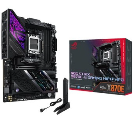Сист.плата ASUS ROG STRIX X870E-E GAMING NEO, X870E, AM5, 4xDDR5, 2xPCI-E x16, 5xM2, SATA, HDMI, 2xUSB 4, WIFI7, BOX