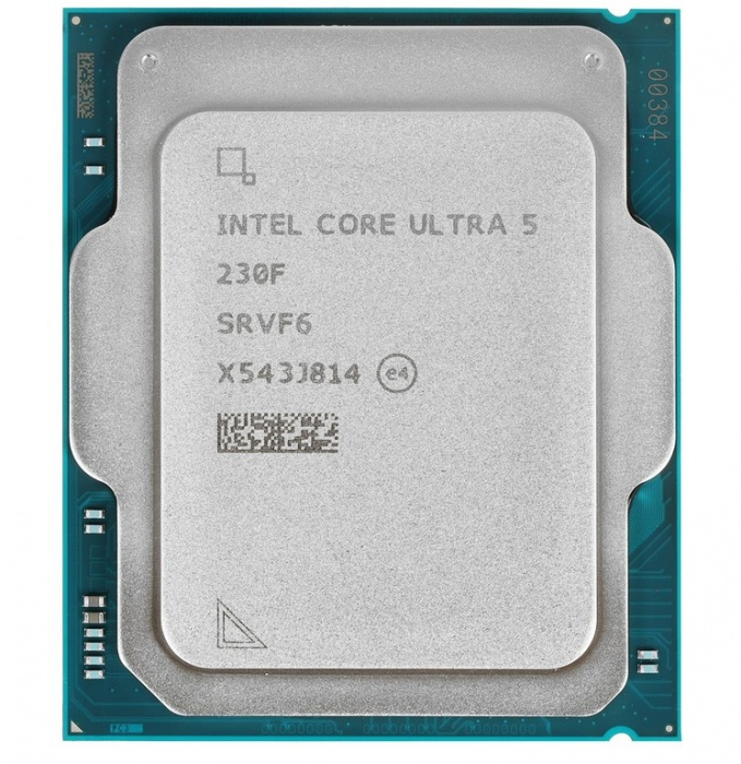 Процессор Core Ultra 5 230F, 10C/10T, base 3.4GHz, 5GHz Turbo, 24Mb L3, TDP65W, AT807680676F