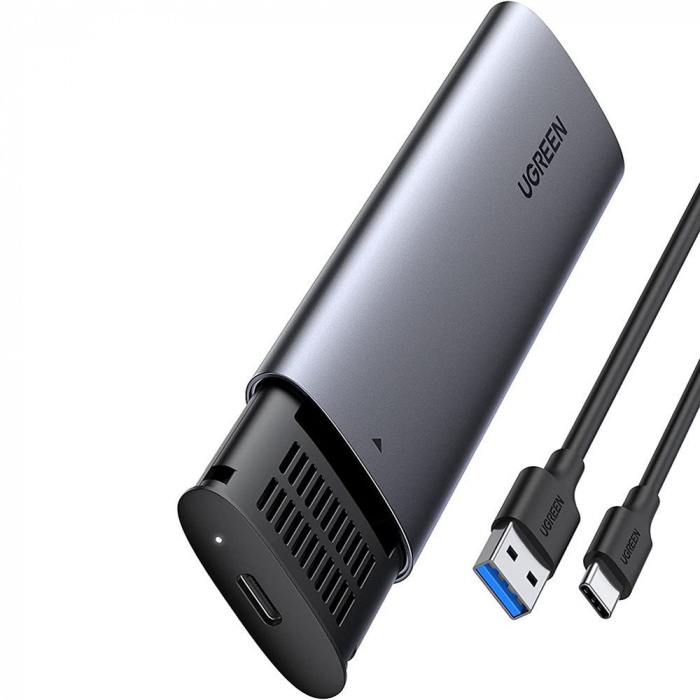 Корпус жесткого диска UGREEN M.2 B-Key Hard Drive Enclosure(5Gbps) with USB-C to USB A cable 10903