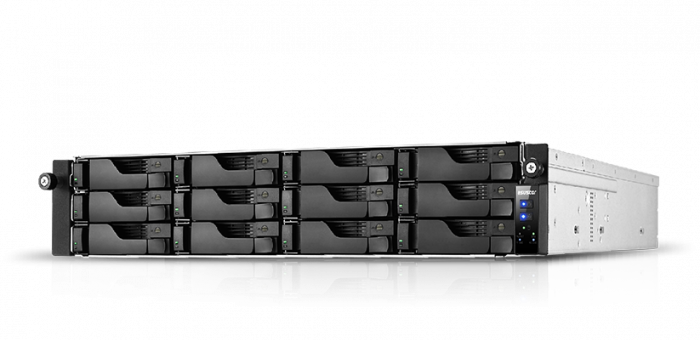 Сетевое хранилище ASUSTOR AS7112RDX, 12 Bay NAS, Quad-Core 3.4GHz CPU, 4 GbE Ports, 8GB RAM DDR4, 2U + Rail