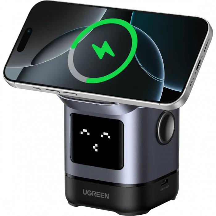 Беспроводная зарядка Ugreen W709 45775 2-in-1/15W Magnetic Wireless Charger for IPhone + AirPods