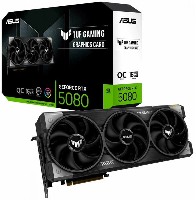 Видеокарта ASUS PROART-RTX5080-O16G, 16GB GDDR7, 256bit, 10752 Cuda Core, HDMI, 2xDP, USB-C, 2.5 slot, BOX