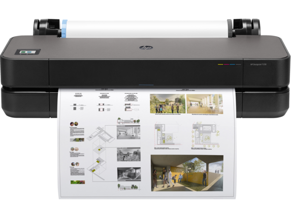 Принтер широкоформатный HP Inc DJ T230 5HB07D 24" А1 610 мм, 35 сек/A1, 68 отпечатков  A1/ч, Ethernet, USB, WIFI