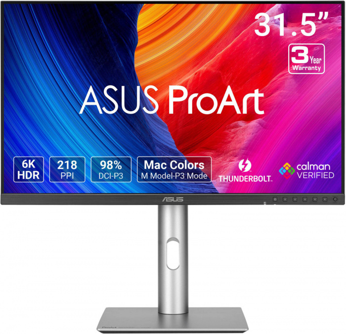 Монитор ASUS PA32QCV 32" IPS 6K (6016x3384x60Hz),400cd,1.5K:1,5ms,TBx2,98% DCI-P3,DP,HDMI,USB-C