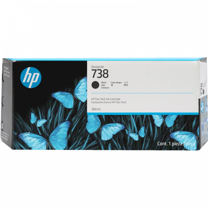 Струйный картридж HP 738 498N8A черный 300 мл для HP DesignJet T850, T950