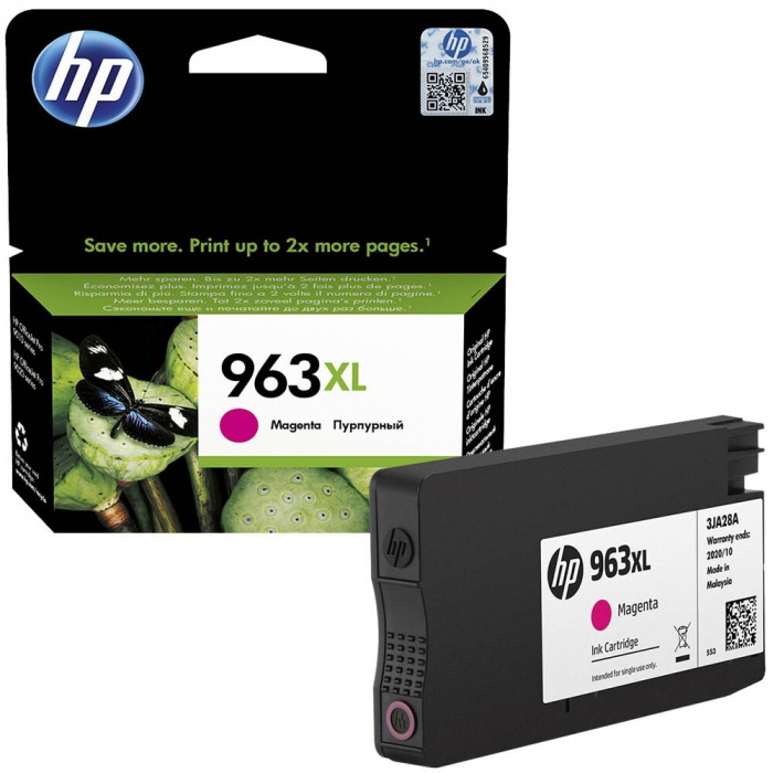 Оригинальный струйный картридж увеличенной емкости HP 963XL, пурпурный (3JA28AE)