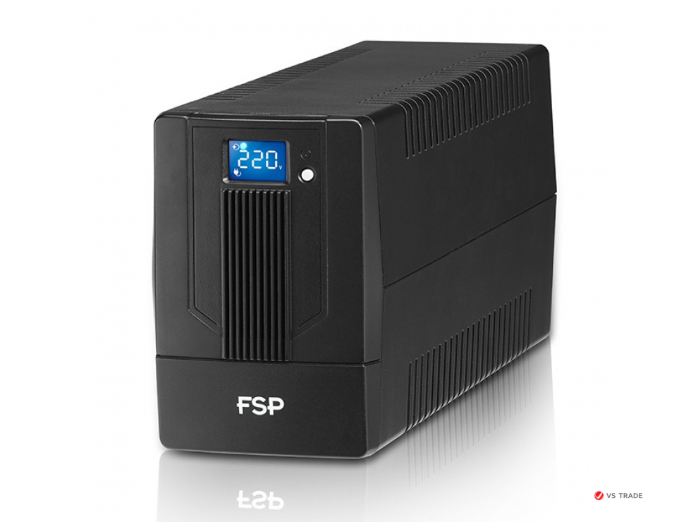 ИБП FSP iFP 1000 600W/батареи 12V 7Ahx2/2xUSB/RJ45/4 розетки Euro/ЖК дисплей