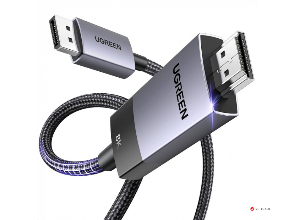 Кабель Ugreen DP115 80395 DP Male To HDMI 8K Cable 1m