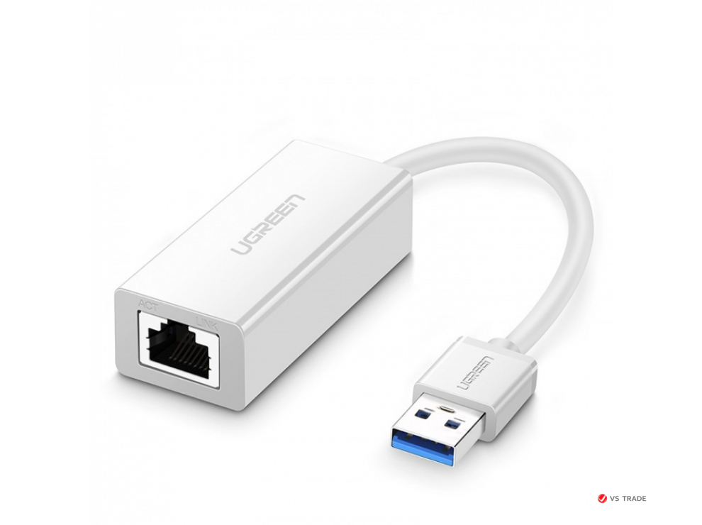 Адаптер UGREEN CR111 20255 USB 3.0 A To Gigabit Ethernet Adapter white ABS