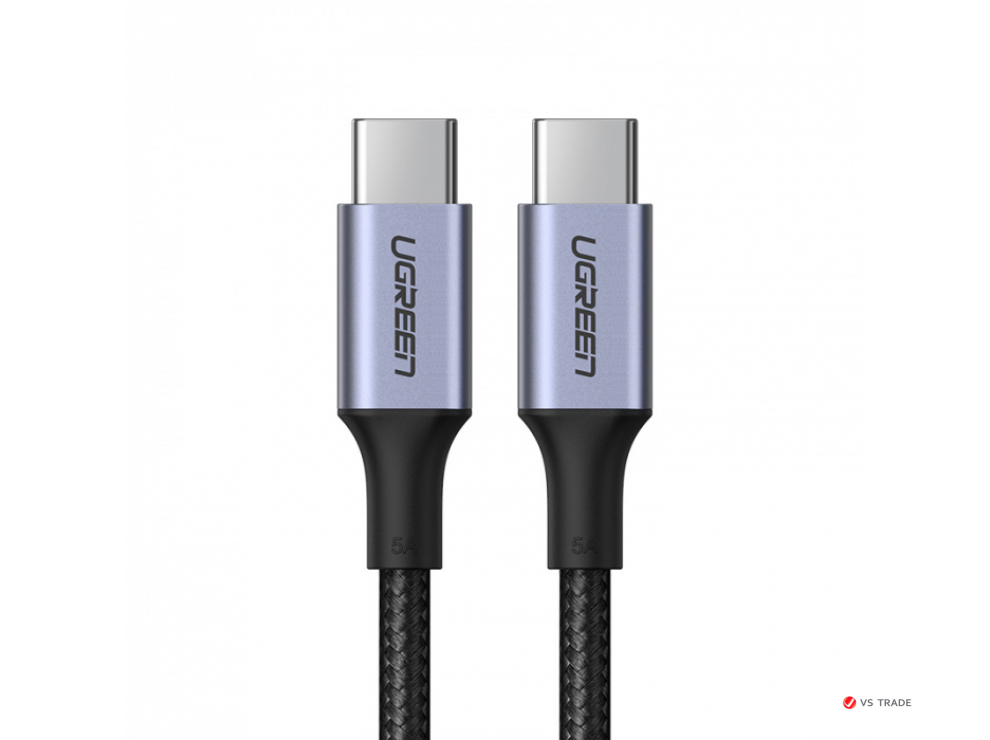 Кабель UGREEN USB-C PD Fast Charging Cable 5A Max 2m Black 70429