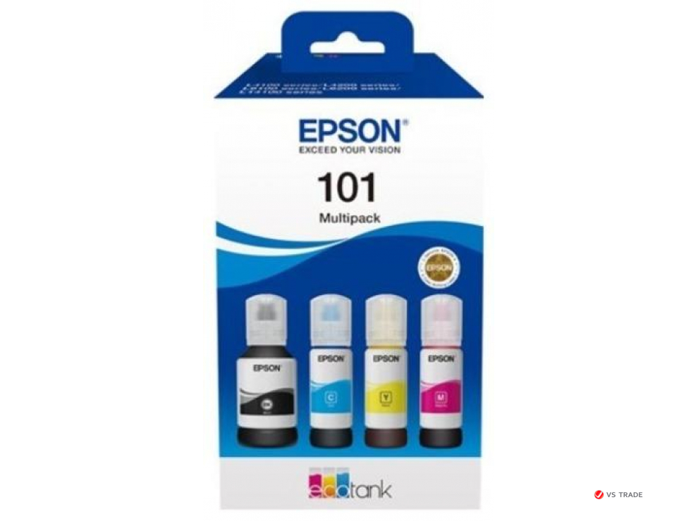 Набор чернил Epson EcoTank 101 C13T03V64A 4-colour Multipack (337 ml)