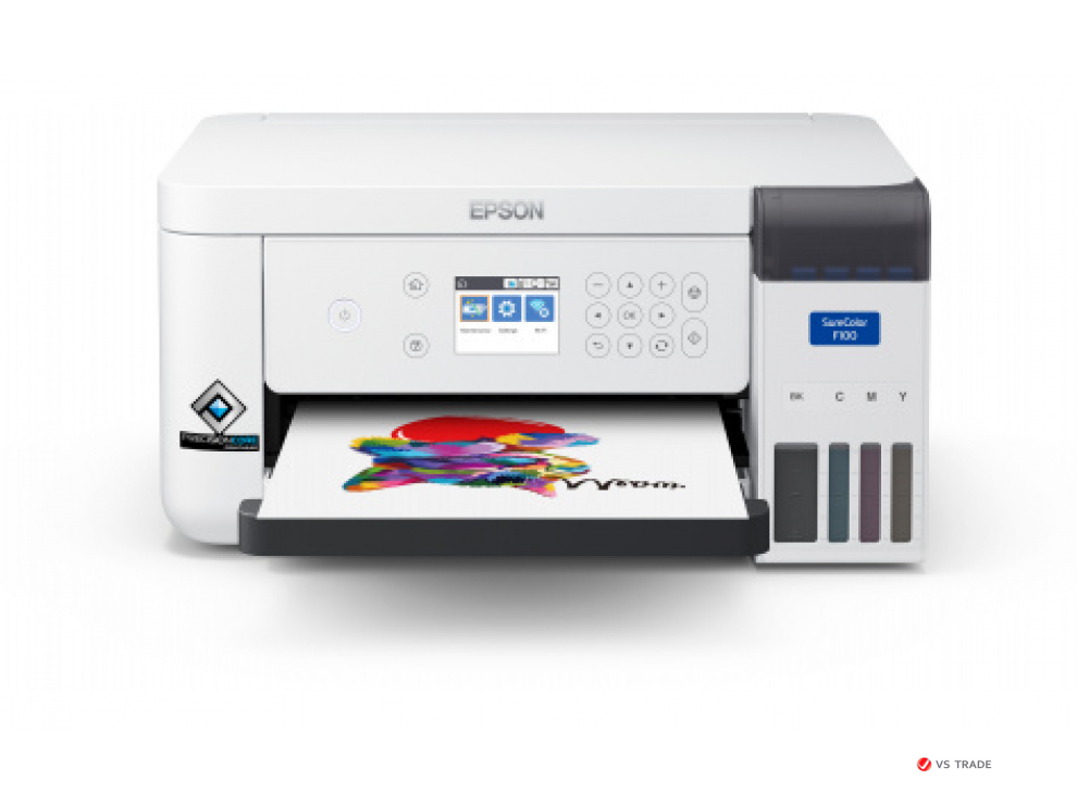 Сублимационный принтер Epson SC-F100 C11CJ80302, A4, Ethernet; USB; Wi-Fi, печать на текстиле, СНПЧ