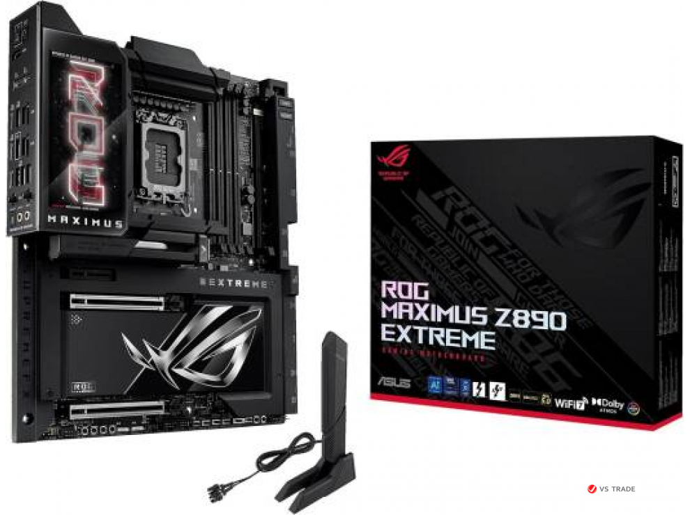 Сист.плата ASUS ROG MAXIMUS Z890 EXTREME, Z890, 1851, 4xDDR5, PCI-E x16, PCI-E x1, M2, SATA, HDMI, Thundrbolt. WIFI7