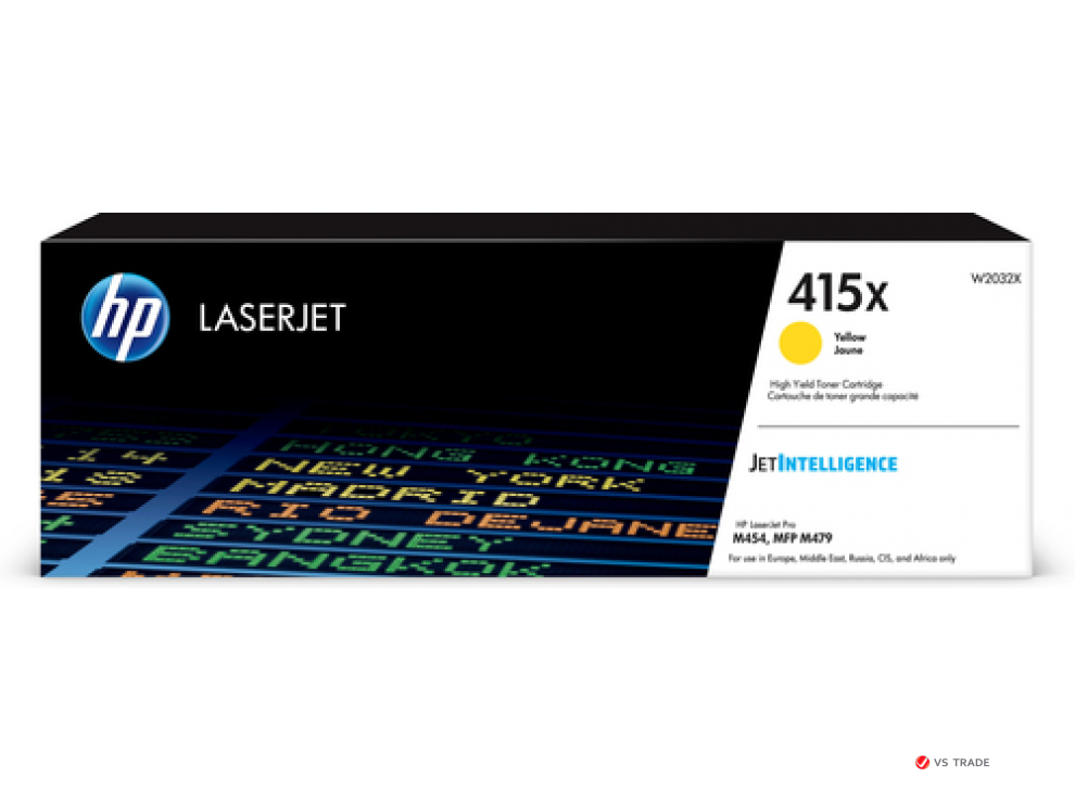 Картридж лазерный HP 415X LaserJet Yellow, W2032X