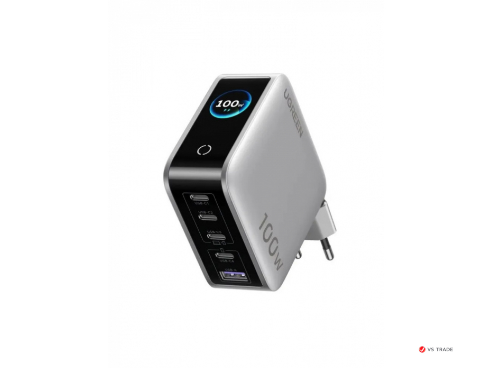 Зарядное устройство UGREEN 65620B X773  100W  5-Port GaN Fast Charger with Smart Display