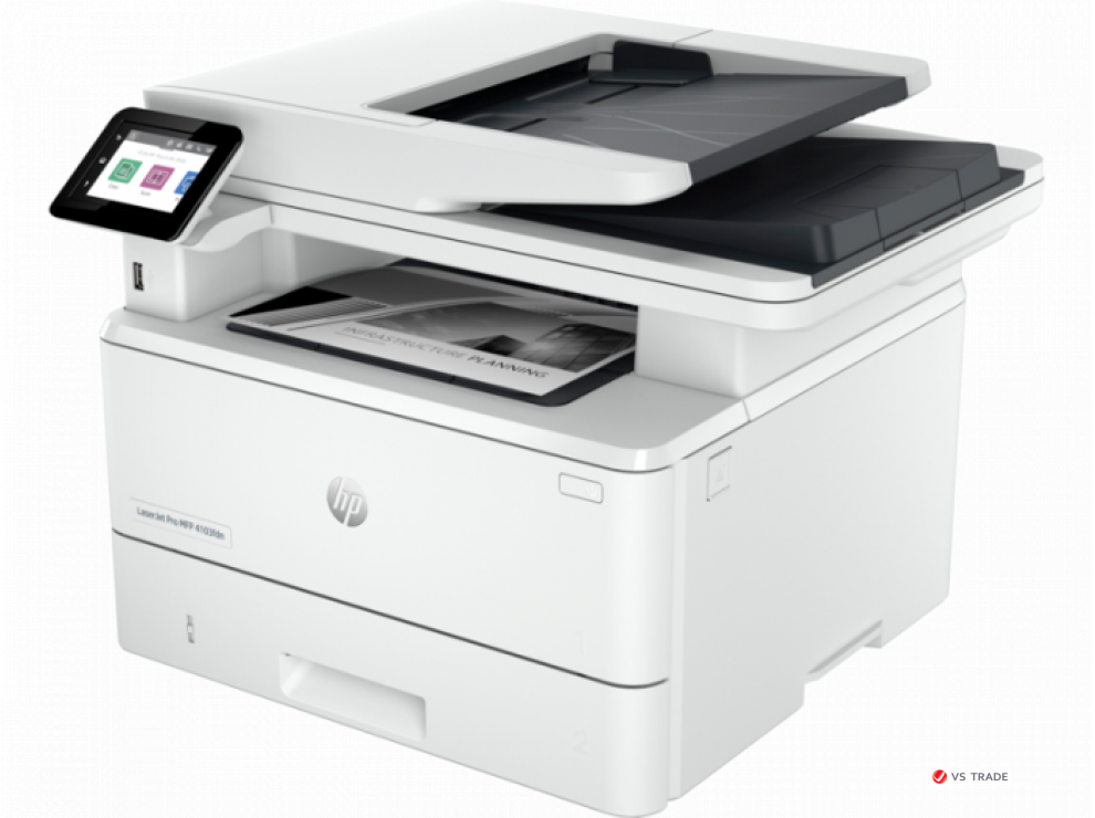 МФУ лазерное ЧБ HP LJ Pro 4103fdn 2Z628A, 40 стр/мин , 1200 x 1200DPI, Wi-Fi, Ethernet, USB, ADF, fax