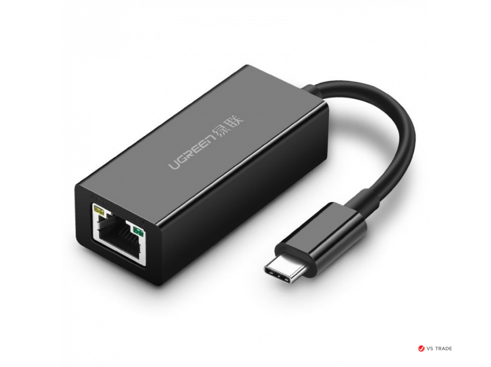 Конвертер сигнала UGREEN US236 USB Type-C to 10/100/1000Mbps Ethernet Adapter