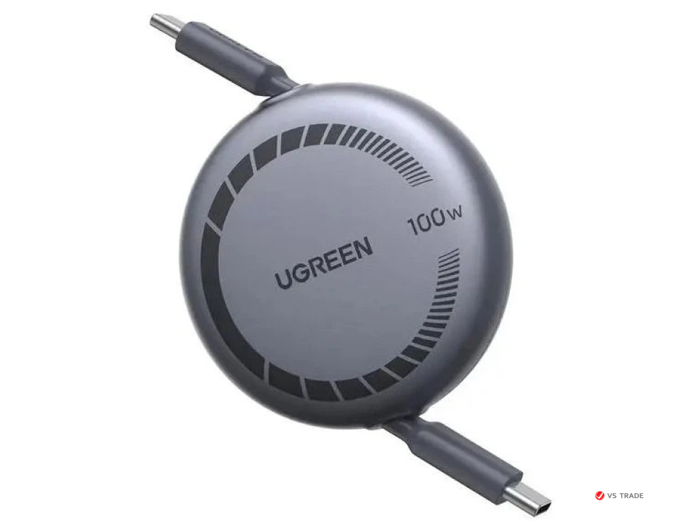 Зарядный кабель Ugreen L531 USB-C to USB-C PD Fast Charging Retractable Cable 100W Max 1m, 65904SR