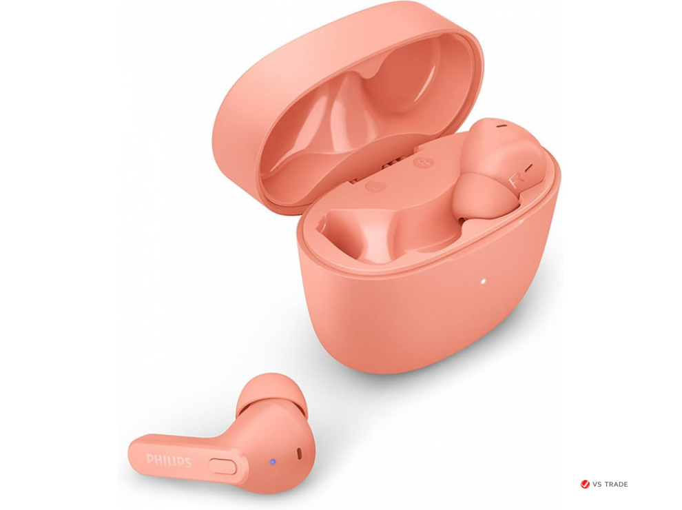 Наушники беспроводные вакуумные PHILIPS TAT2206PK/00 мик/Bluetooth 5.0/быстрая зарядка/IPX4/монофонический режим
