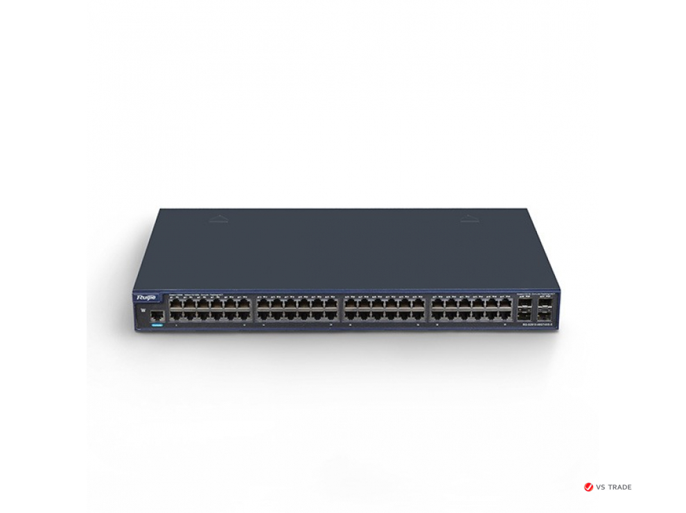 Коммутатор Ruijie RG-S2910-48GT4XS-E L2+ Managed (48-Port 10/100/1000Base-T, 4-Port 1G/10G Base-X SFP+ (non-combo), AC)