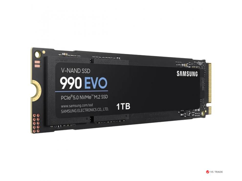 Твердотельный накопитель Samsung 990 EVO, 1 Tb, M.2, PCI-E 4.0 x4, 5000/4200 Mb/s, MZ-V9E1T0BW