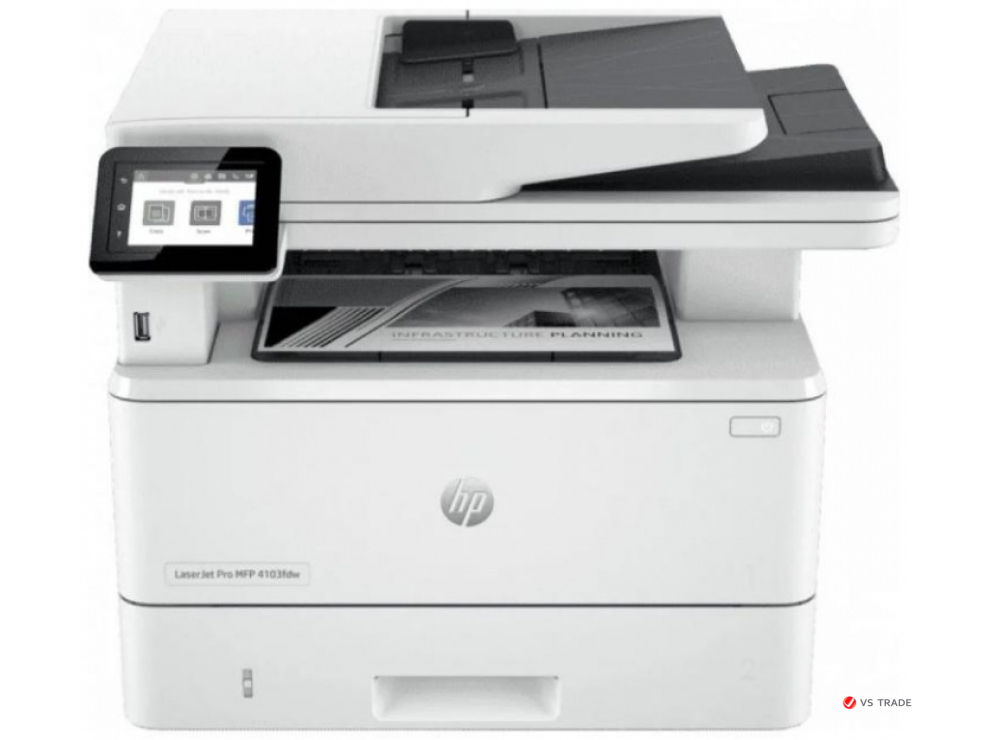 МФУ лазерное ЧБ HP LaserJet Pro MFP 4103fdw 2Z629A, A4, 42 стр/мин, Wi-Fi, LAN, Duplex, Fax