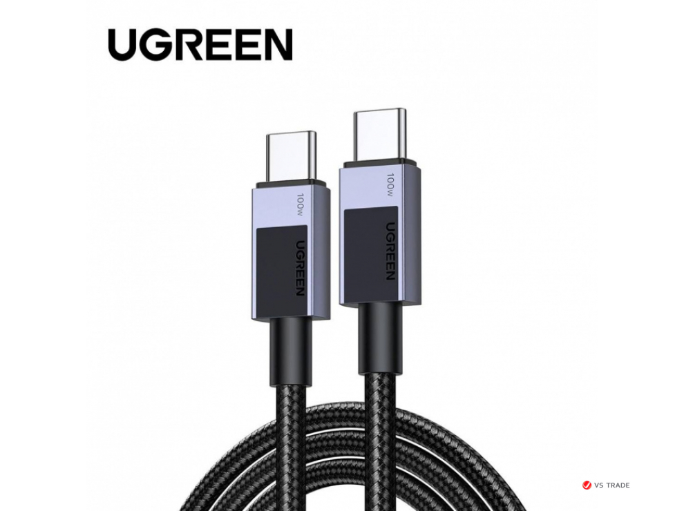 Кабель UGREEN L512 45065 USB-C to USB-C PD Fast Charging Cable Space Gray 3m