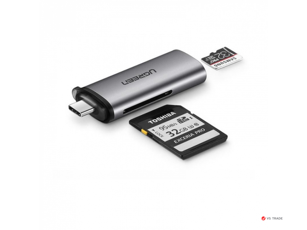 Картридер Ugreen CM184 USB-C TF + SD 50704