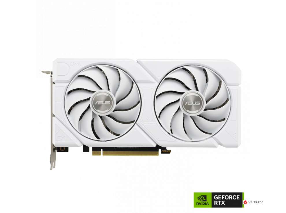 Видеокарта ASUS DUAL-RTX4070S-O12G-EVO-WHITE, 12Gb GDDR6X/192bit, 7168  CUDA, PCI E 4.0, HDMI, DisplayPort, BOX