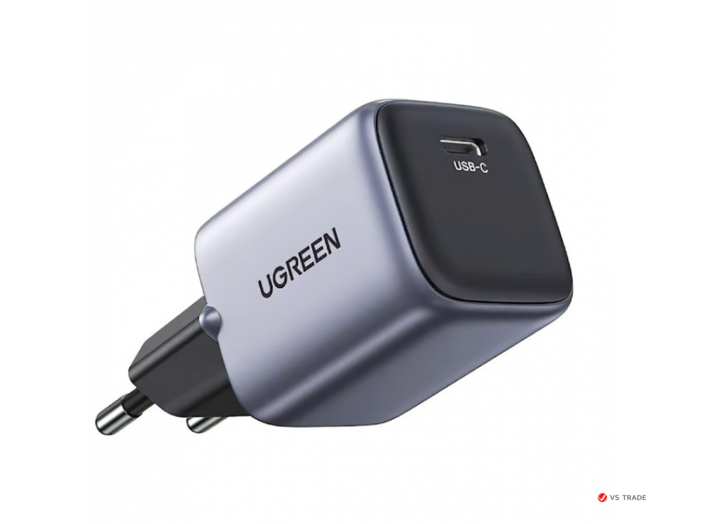 Зарядное устройство Ugreen CD319 USB-C GaN Fast Charger 30W EU Space Gray 90666