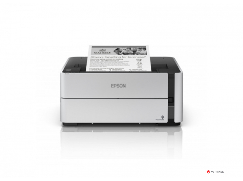 Принтер струйный монохромный Epson M1140 C11CG26405, А4, до 39 стр/мин, СНПЧ, duplex, USB, пигментные чернила