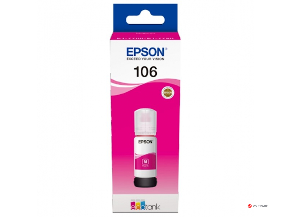 Контейнер с чернилами Epson C13T00R340 106 EcoTank Magenta 70 ml