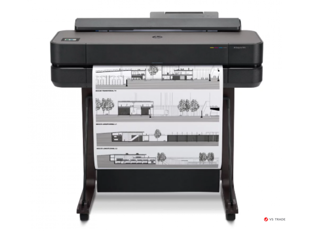 Принтер широкоформатный HP DJ T650 5HB08D 24-in, А1, 26 сек/А1, 81 А1/час, Ethernet, USB, WIFI
