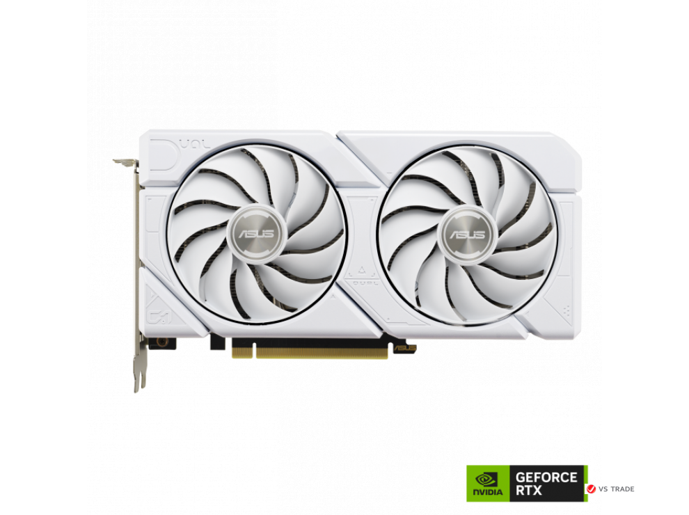 Видеокарта ASUS DUAL-RTX4060-O8G-EVO-WHITE, 8Gb GDDR6/128-bit, 4352 CUDA, PCI E 4.0, HDMI, DisplayPort, White, BOX