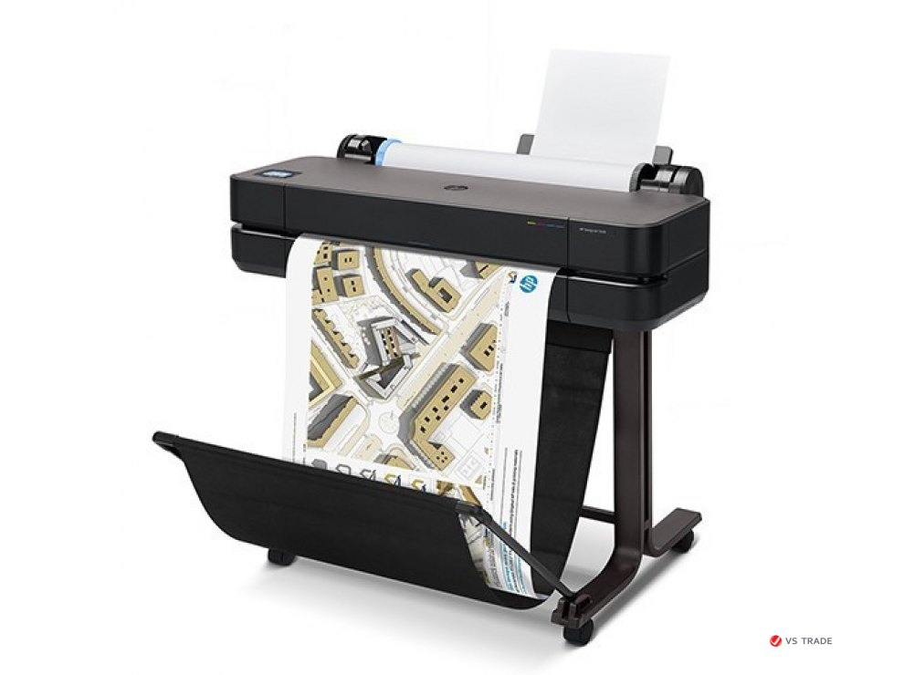 Плоттер HP DJ T630 24-in 5HB09D, 610mm, A1, 30сек/стр A1; 76л A1/час, WIFI,USB 2.0, remote print, auto switch sheet/roll