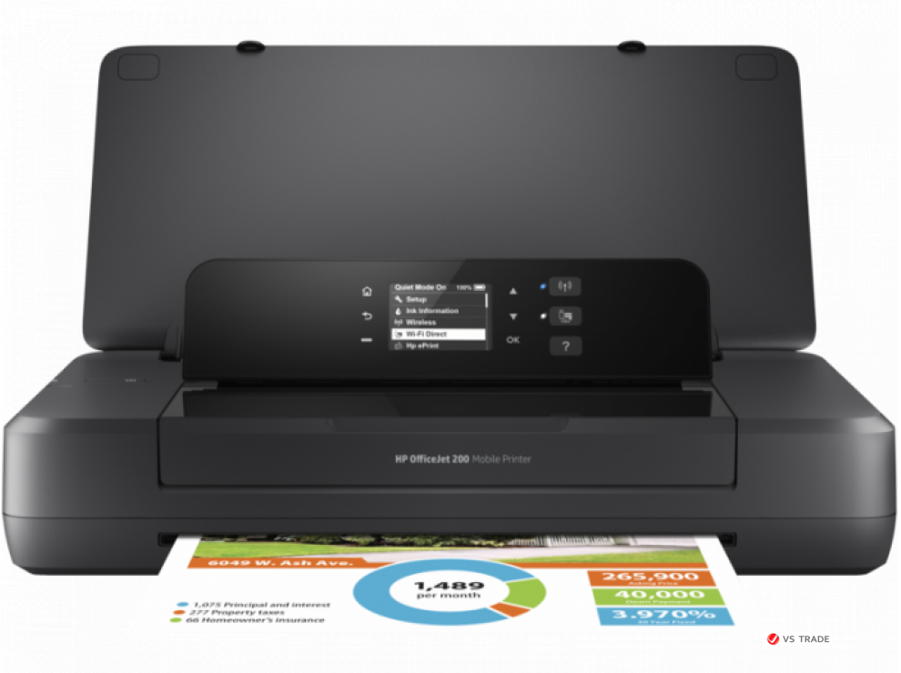 Принтер HP OfficeJet 202 N4K99C, A4, 1200x4800 dpi, Wi-Fi, 802.11n, USB 2.0