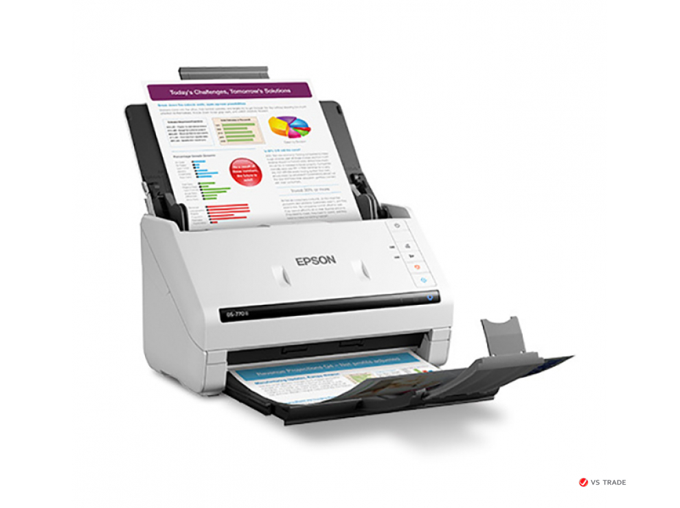 Сканер потоковый Epson WorkForce DS-770II B11B262401, А4, до 45 Стр./мин, 7000 стр/мес, ReadyScan LED, USB 3.2