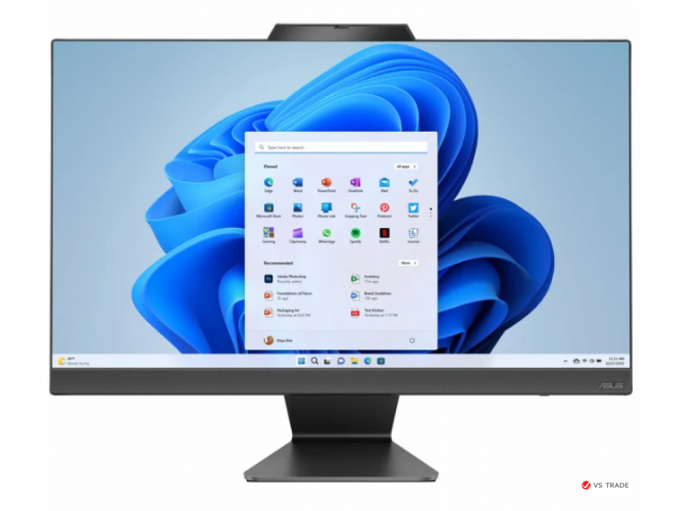 Моноблок ASUS E3402WVA-BPC002X/Black/23.8 FHD/I5-1335U/8GB D5/512GB PCIE G4/WiFi6+BT5.2/720p HD/90W/WL kb&ms/W11P