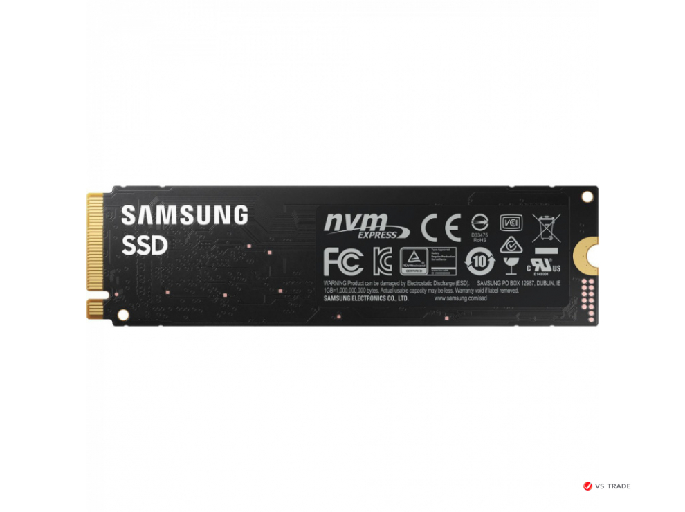 SSD Накопитель Samsung 980 NVMe, M.2, 500GB, MZ-V8V500BW