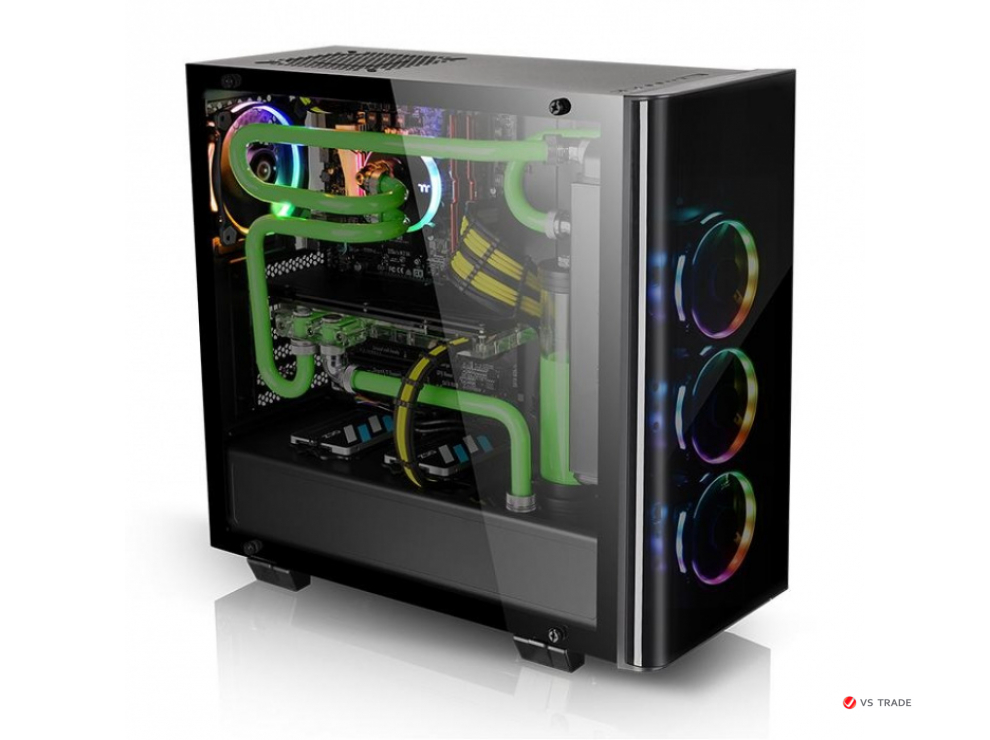 Кейс, Thermaltake, View 21 TG RGB Plus (CA-1I3-00M1WN-05), ATX/Micro ATX, USB2*3.0, HD-Audio+Mic