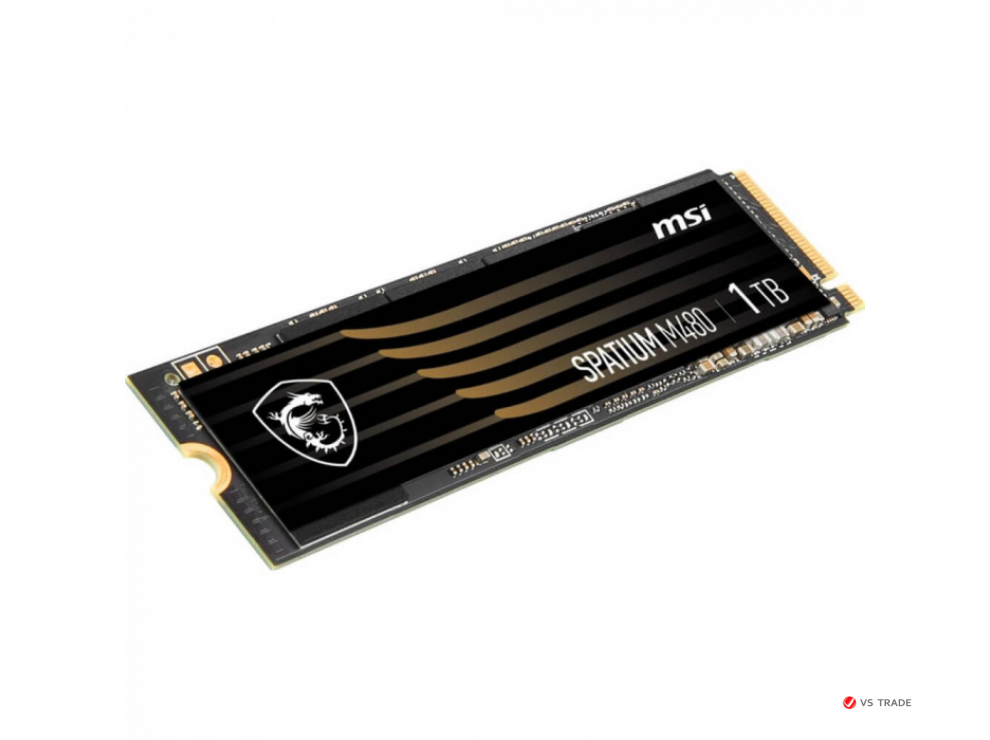 Твердотельный накопитель MSI SPATIUM M480 PRO PCIe 4.0 NVMe M.2 1TB, Read 7400mb/s, Write 6000 mb/s, Retail